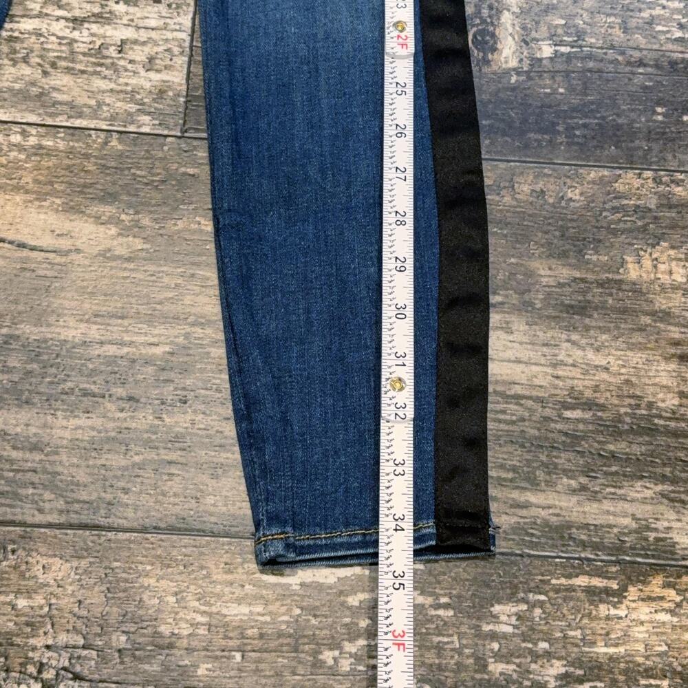 L'Agence Margot Skinny High Rise Jeans Women 24 Blue Side Stripe Denim Pants NWT - Picture 9 of 11